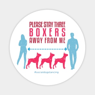 Boxer Dog Social Distancing Guide Magnet